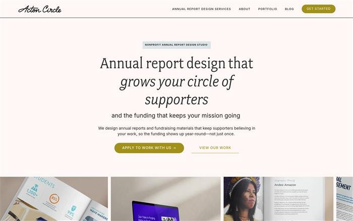 Acton Circle website homepage