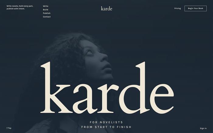 Karde website homepage