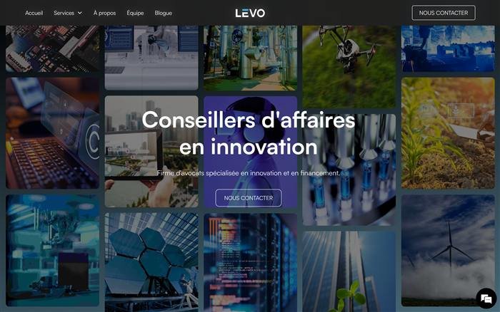 Levo website homepage