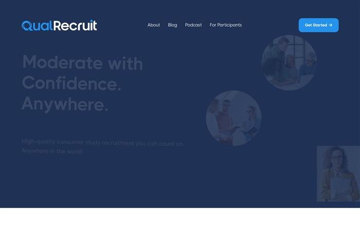 QualRecruit website homepage