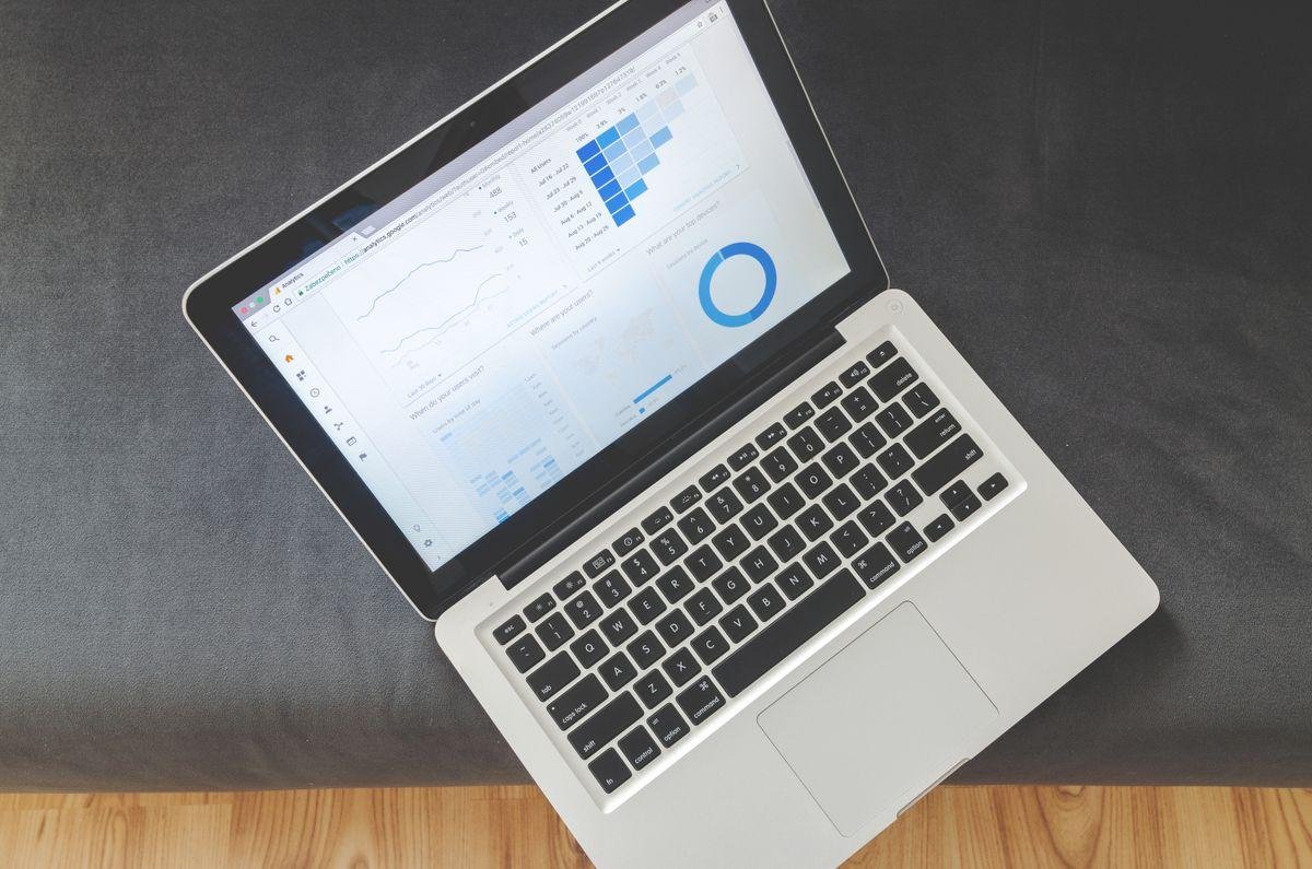 Campaign analytics dashboard on a laptop screen